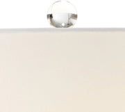 View Modern desk lamp, 28.5 inches high, 2 sets. Features a sky-blue textured glass lampshade and a white cylindrical lampshade with a vortex pattern. Suitable for living room, bedroom, bedside table, night light, office, and home use. image 2