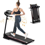 View 2.5HP Folding Treadmill with Incline, Electric Folding Treadmill for Walking Treadmill Machine 5 in LCD Screen 250 LB Capacity MP3 image 1