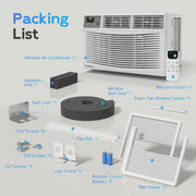 View PhiloDeco 12000 BTU Window Air Conditioner 550 Sq Ft. Intelligent Ac Units, LED Display Screen, Operates Quietly, Energy-Saving. Timer ? Sleep and... image 2