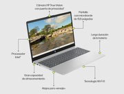 View HP 15-fd0163ns- Ordenador portátil de 15.6" Full HD (Intel Core i5-1334U, 16GB RAM, 512GB SSD, Intel Iris Xe Graphics, Windows 11) Silver - Teclado image 2