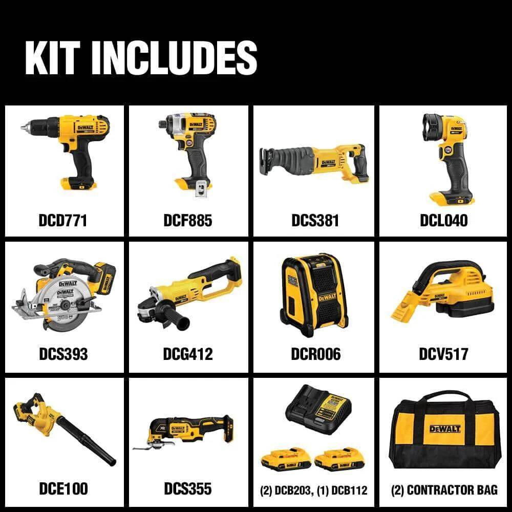10-Tool Combo Kit with Batteries and Charger