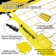 View Adjustable volleyball training net equipment system (8x11 feet), suitable for adult outdoor or indoor volleyball practice, equipped with volleyball. image 4
