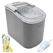 View Compact desktop ice machine, capable of producing 26 pounds of ice per day, black color image 1