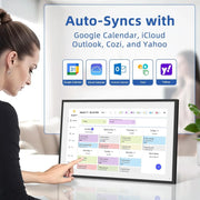 View 21.5 Inch Digital Calendar, Electronic Chore Chart, Smart Weekly and Monthly Planner 1920 * 1080P IPS Touchscreen Wall and Desk Calendar for Family Schedules, White image 3
