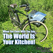 View Dual Sport Solar Oven, Black, Portable Outdoor Cooking System with Reflectors, 27x17x12 Inch, 6.8 Qt Capacity, Includes 2 Pots, Thermometer, Wapi, Cookbook, and Instruction Manual image 2