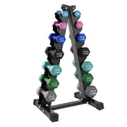 View 146-Pound Neoprene Dumbbell Set with Storage Rack, Full Body Strength Training Weight Set for Home Gym and Fitness Workouts image 3