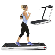 View 2-in-1 Folding Electric Treadmill, 2.25 HP, Under-Desk, with Dual Display and Smart App Control image 6