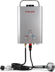 View Portable Tankless Water Heater, Outdoors 6L 1.58GPM Propane Water Heater for RV Camping, Overheating Protection image 1