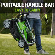 View 40V 17" Cordless (Push) Lawn Mower (75 Compatible Tools), 4.0Ah Battery and Charger Included image 4