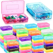 View 100-piece set. Large-capacity transparent pencil case. Large-capacity hard plastic crayon case. Large-capacity classroom storage box. Suitable for both boys and girls (in various colors) image 2