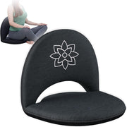 View Mindful Modern Meditation Chair | Adjustable Floor Chair with Back Support | Padded Floor Seat for Posture Support and Comfort | Portable Folds Flat for Storage | Indoor/Outdoor Use | Slate Grey image 4