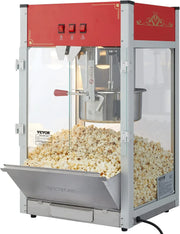 View Popcorn machine, 12-ounce pot capacity, 1440-watt countertop popcorn machine, can produce 80 cups per batch, cinema-style popcorn machine, equipped with 3 switches for control, steel frame, tempered glass door, 1 pot, 2 spoons, red version image 4