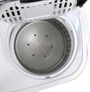 View Portable mini double-burner washing machine, capacity 13 pounds, equipped with a spin dryer, a compact clothes washing machine, a lightweight small-sized washing machine, suitable for families, apartments, dormitory rooms, and campers. image 3