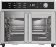 View Fryer Toaster Oven Combo, 12 in 1 Countertop Convection Oven Cooks Food Fast, Fits a Whole Pizza or 6 Toast Slices, French Doors with Stainless Steel Finish image 1