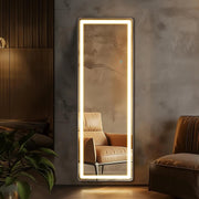 View 64 x 21 Inch Full Length LED Floor Mirror with Stand, Full Body Wall Mounted Mirror image 3