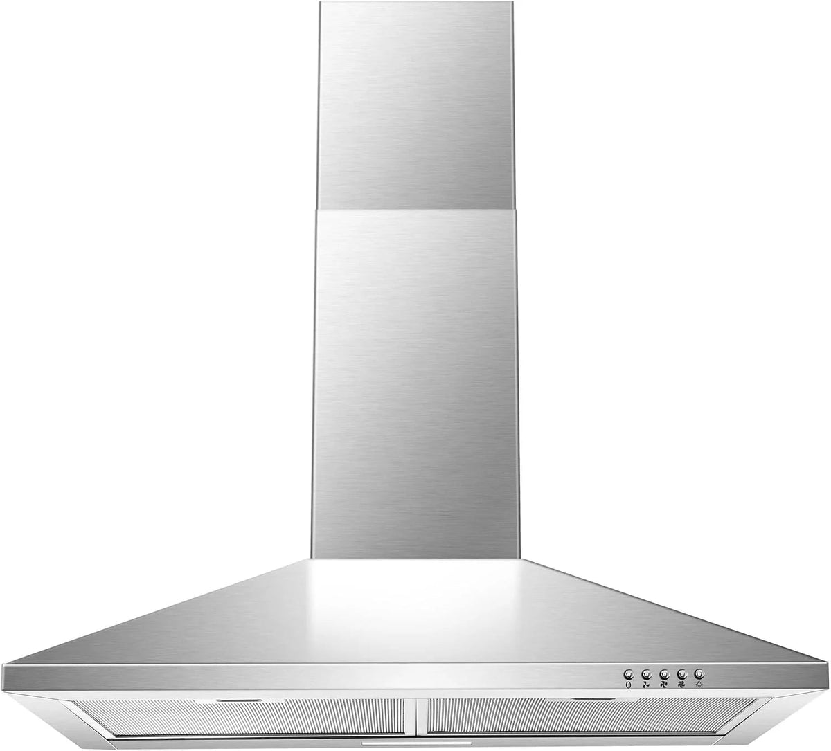 30 Inch Wall Mount Stainless Steel Range Hood, Modern Kitchen Exhaust Vent Hood with LED Light