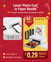 View 46-Photo Printer with Wi-Fi, 100 Sheets, Thermal Dye-Sublimation, Compatible with iPhone and Android image 2
