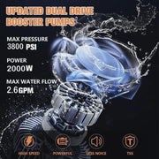 View Electric Pressure Washer, 3800PSI 2.6 GPM Power Washer Machine with Hose Reel,4 Quick Connect Nozzles, Foam Cannon, for Cars, Patios, and Floor... image 2