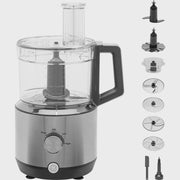 View GE 550-Watt 12-Cup Food Processor with Accessories and Stainless Steel Blades, Stainless Steel image 4