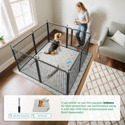 View 32" Dog Playpen for Small Dogs, Portable Indoor Outdoor Pet Exercise Pen for Puppies and Small Pets image 2