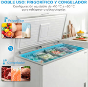 View MIDEA Arcon Congelador Pequeño de 418L | Congelador Horizontal Convertible a Frigorífico con Motor Inverter, Control Electrónico de Temperatura, image 4