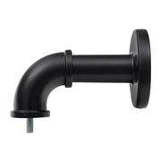View 1 Inch Industrial Curtain Rods for Windows, Blackout Wrap-Around Rods, Rustic Matte Black image 2