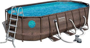 View Power Steel 18' x 9 'x 48' above ground swimming pool Set with metal frame home swimming pool sand filter pump, skimmer and vacuum image 1