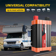 View 2000W Pure Sine Wave Inverter, Car Power Inverter 12V to 120V AC Converter for RV, Truck, Solar, Outdoor with Dual AC and 20A Socket, 5V 2.1A USB, Surge 4000W, Hardwire Port, Remote Controller image 4
