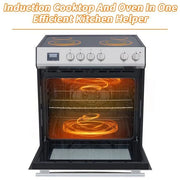 View Front Control Electric Range Oven with 5 Cooktop Elements with 6 Cooking Power Options, Freestanding Oven, 5.0 cu. ft. Capacity Stainless Steel image 3