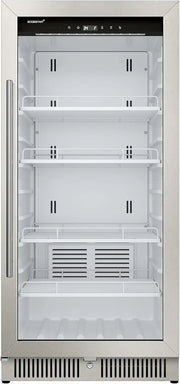 View EdgeStar VBM101 22" Wide 10.1 Cu. Ft. Commercial Beverage Merchandiser – Stainless Steel, Temp Alarm, Reversible Door image 3