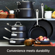 View 2 Piece Hard Anodized Nonstick Fry Pan Set, Durable Aluminum Skillet Cookware Set for Kitchen Cooking image 3