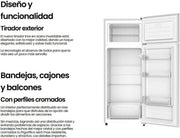 View INFINITON Frigorifico Dos Puertas FG-A145B, 200 Litros, 143 cm de Altura, Defrost, LED Interior, E, Diseño con Tirador Integrado, Ancho 55 cm, image 5
