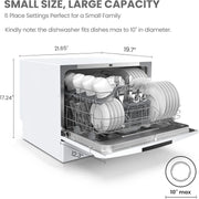 View Countertop Dishwasher, Energy Star Portable Dishwasher, 6 Place Settings & 8 Washing Programs, Speed, Baby-Care, ECO& Glass, Dish Washer for Dorm, RV& Apartment, Black image 3