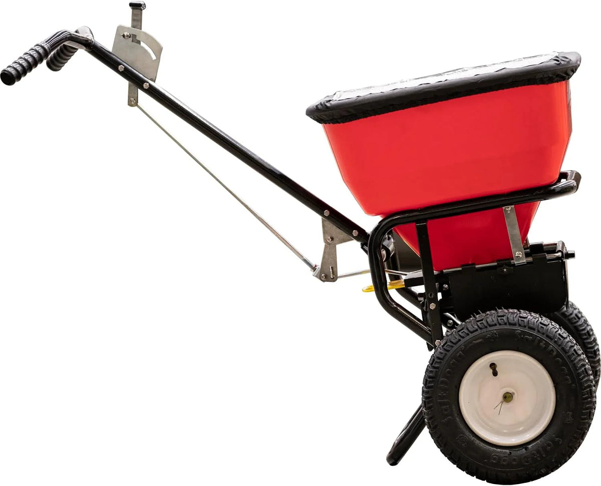 100-Lb. Walk-Behind Push Spreader for Grass Seed, Salt, De-Icer and Fertilizer