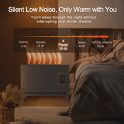 View BREEZEHEAT 1500W panel space heater for bedroom, living room, home, 55-96F,knob control, 600 sq,with fan for fast heating image 4
