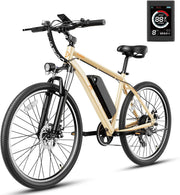 View EB5 Electric Bike for Adults with Peak 500W Brushless Motor, 40Miles 20MPH Commuting Electric Mountain Bike with 360Wh Removable Battery, 7-Speed, 26" Tires and Front Fork Suspension image 2