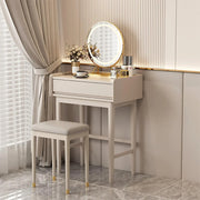 View Makeup Vanity Desk with Drawers with Cushioned Stool Modern Vanity Desk Bedroom Vanity Set with Detachable Mirror and Makeup Box for Bedroom Girls Women image 1