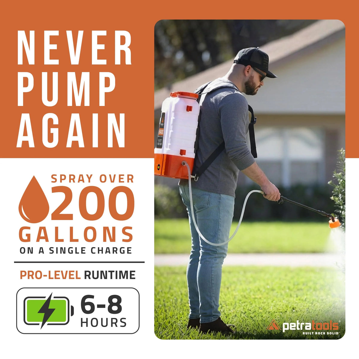 4 Gallon Battery Powered Backpack Sprayer, Rechargeable Cordless Garden and Lawn Pump Sprayer
