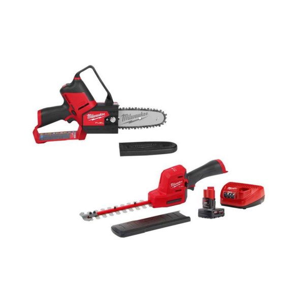 12V Brushless Cordless Pruning Saw – 8" Hedge Trimmer Kit with Battery
