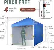 View 10X10 Comercial Instant Canopy Pop Up Tent with Center Lock (10x10 with 4 Sidewalls, Grey) image 3