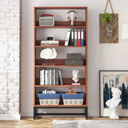 View 70.87 Inch Tall 5-Tier Bookcase, Large Bookshelf with 31.5 Inch Wide Storage image 3