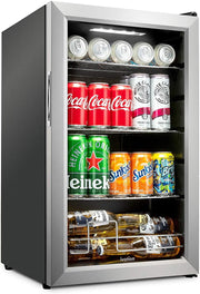 View Ivation 101-Bottle Wine Cellar, Freestanding Mini Fridge - Stainless Steel image 1