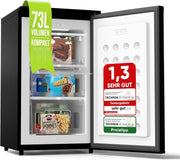 View Stillstern Gefrierschrank C (73L) 4-Sterne-Gefrierfach -18°C ger. Energiever. Mini Freezer mit 3 Fächer, stufenlos reg. Temp., kleine Tiefkühltruhe, image 1