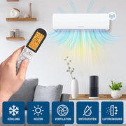 View Danyon Klimaanlage Split - 12000 BTU - 3,4 kW, Selbstreinigung, leise, Smart Home, Inverter Klimagerät mit Heizfunktion, Splitgerät vorgefüllt mit R32 image 3