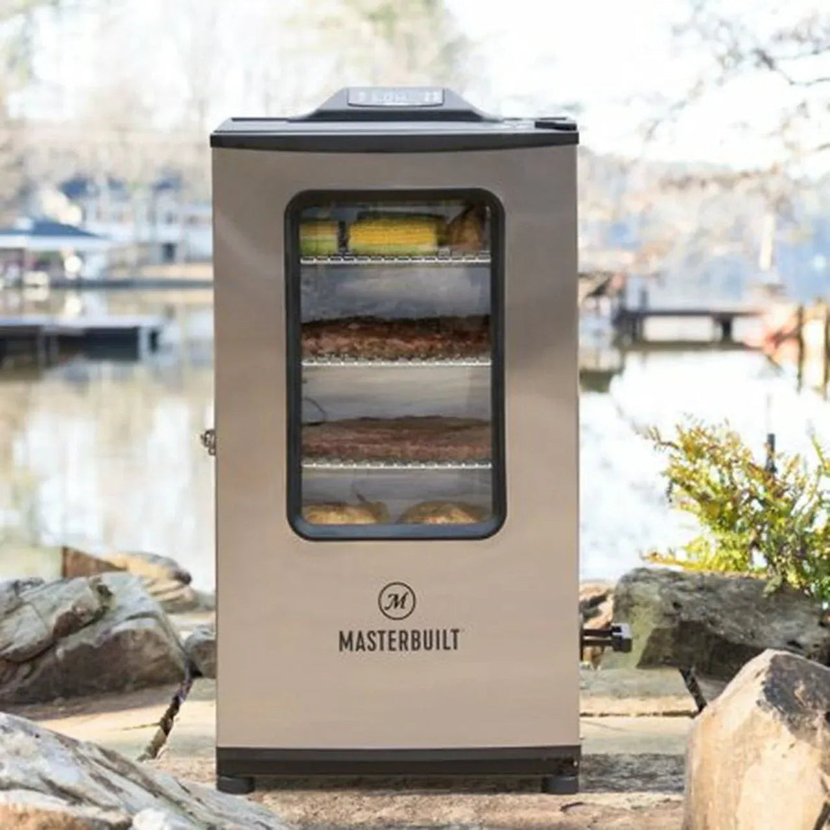 40-Inch Bluetooth Digital Electric Smoker, Stainless Steel