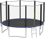 View 8 feet, 10 feet, 12 feet, 14 feet, 15 feet, 16 feet children's and adult trampolines. Certified by ASTM with netting. Made of thick steel plates, durable, suitable for outdoor large-scale leisure trampolines in various weather conditions, equipped wi image 1