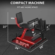 View Leg Extension and Curl Machine, Lower Body Special Leg Machine, Adjustable Leg Exercise Bench with Plate Loaded, Leg Rotary Extension for Thigh, Home Gym Weight Machine image 3