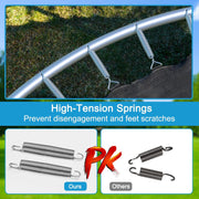 View 8 feet, 10 feet, 12 feet, 14 feet, 15 feet, 16 feet children's and adult trampolines. Certified by ASTM with netting. Made of thick steel plates, durable, suitable for outdoor large-scale leisure trampolines in various weather conditions, equipped wi image 4