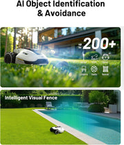 View 2000 Robot Lawn Mower with 4G, Reception 0.5 Acre,Max. 0.7 Acre, Ultrasense AI Vision & RTK, Auto Mapping & App Control,45% Slope,Wireless Perimeter,Dual Cutting Discs, 20 Mowing Zones image 4