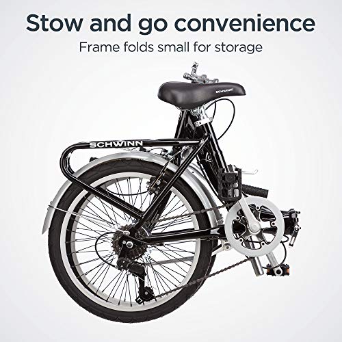 20-Inch Folding Adult Bike for Men and Women, 7-Speed Drivetrain